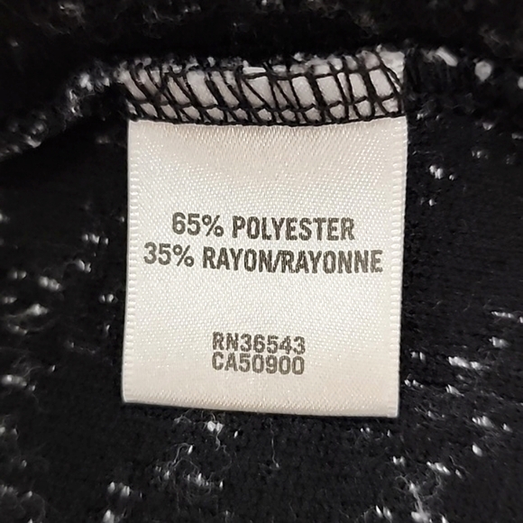 VanHeusen Cardigan Open Front Cardigan Shawl Neck Black White Textured Knit  XL - Picture 7 of 10